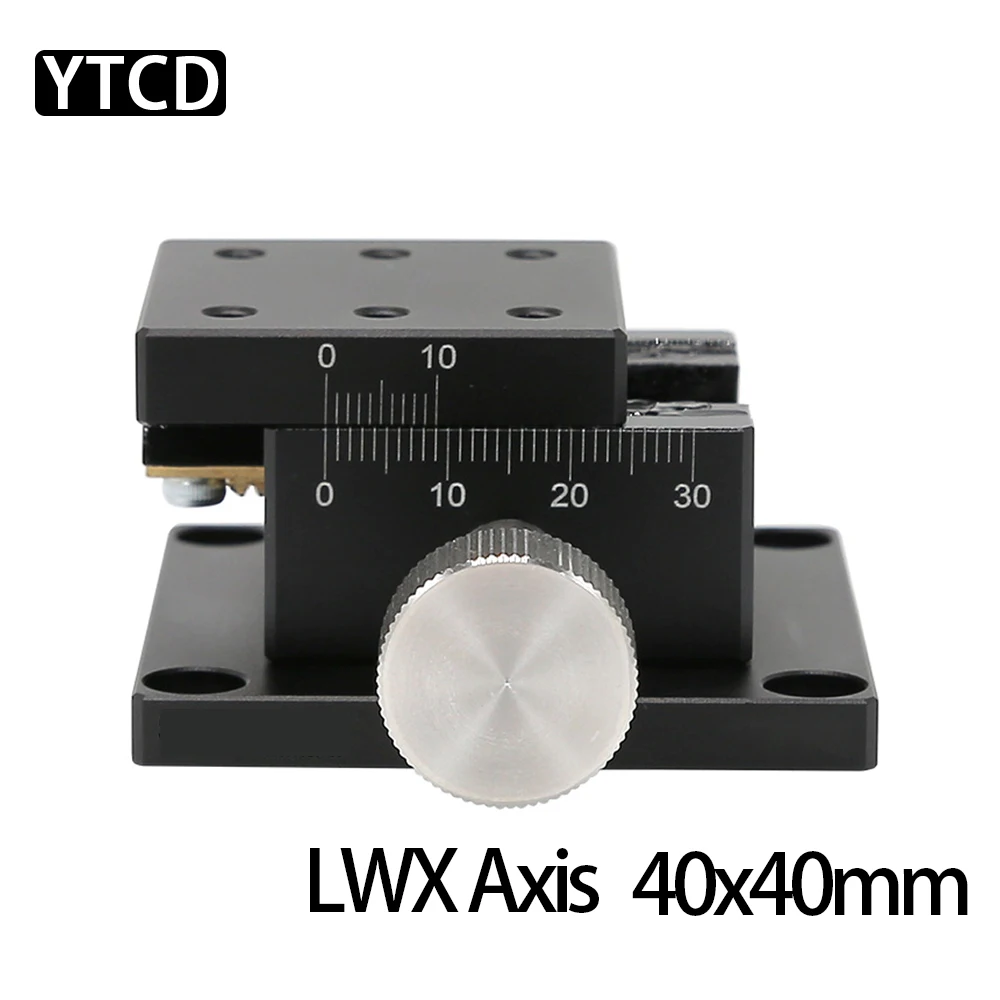 

X Axis LWX4040 Dovetail Groove Fine Tuning Platform Guided Manual Shift Platform Gear Drive Knob Adjustment Slide XWG40 New