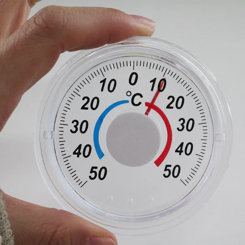 Round Adhesive Thermometer For Window Outdoor Indoor Temperature Monitor Mechanical Dial Weather Gauge Gardening Tool