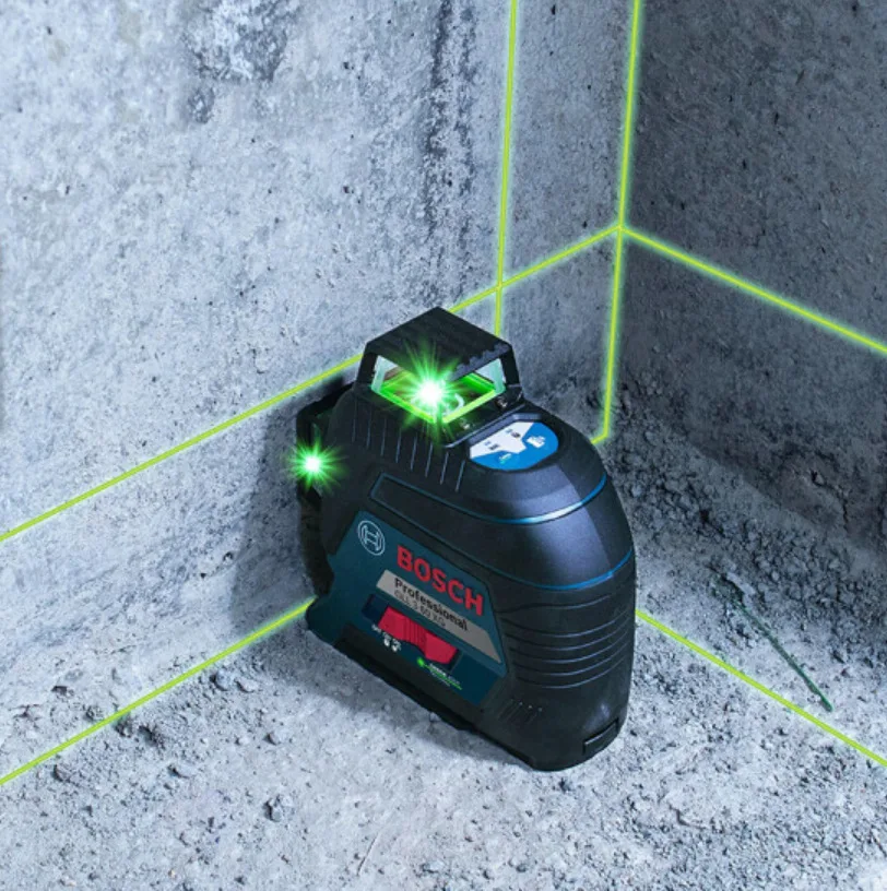 Bosch Professional Laser Level Machine Gll3-60XG 3D12 Line Nivel Laser High Power Green Self-Leveling Cross Laser Level 360