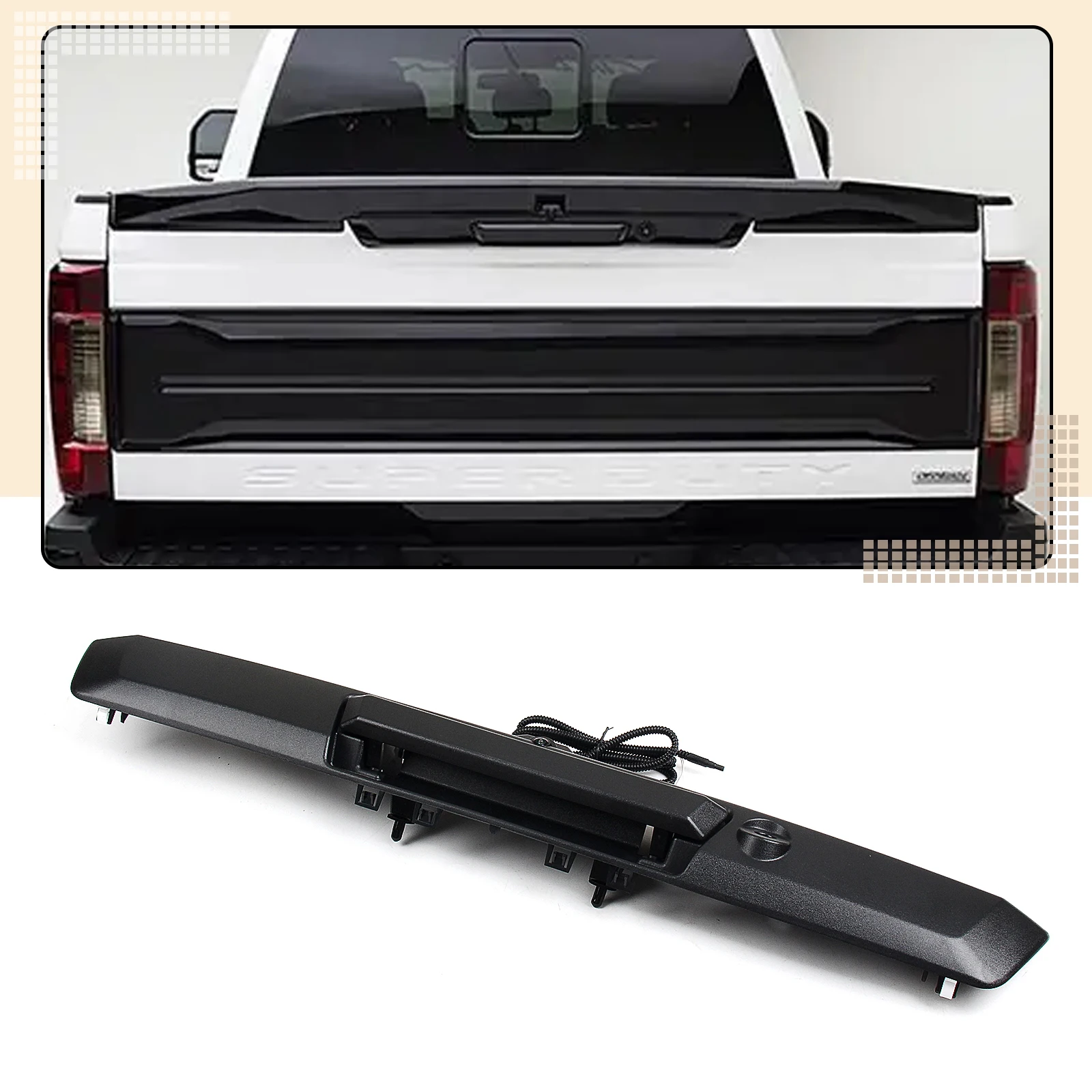 For Ford Super Duty 2017-2020 Car Tailgate Backup Camera Handle Rear Door Trunk Hatch Lid HC3Z-9943400-NB