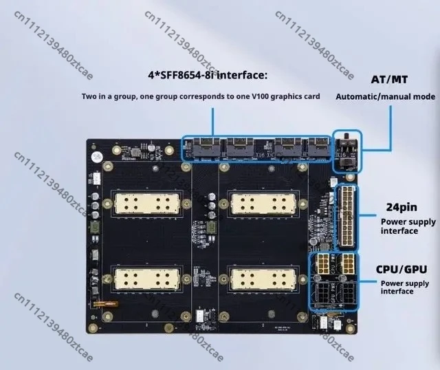 

Dual GPU Interconnect Adapter Board, High Speed Graphics Card Link Module, Server AI Computing Expansion Accessory PCIe Switch