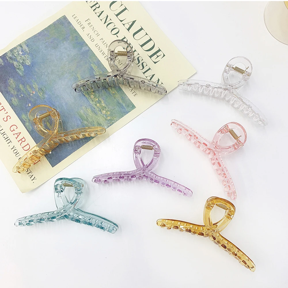 

Simple Large Size Transparent Acrylic Elegant Fashion Crab Clips Hair Clips Hair Accessories Hair Claws