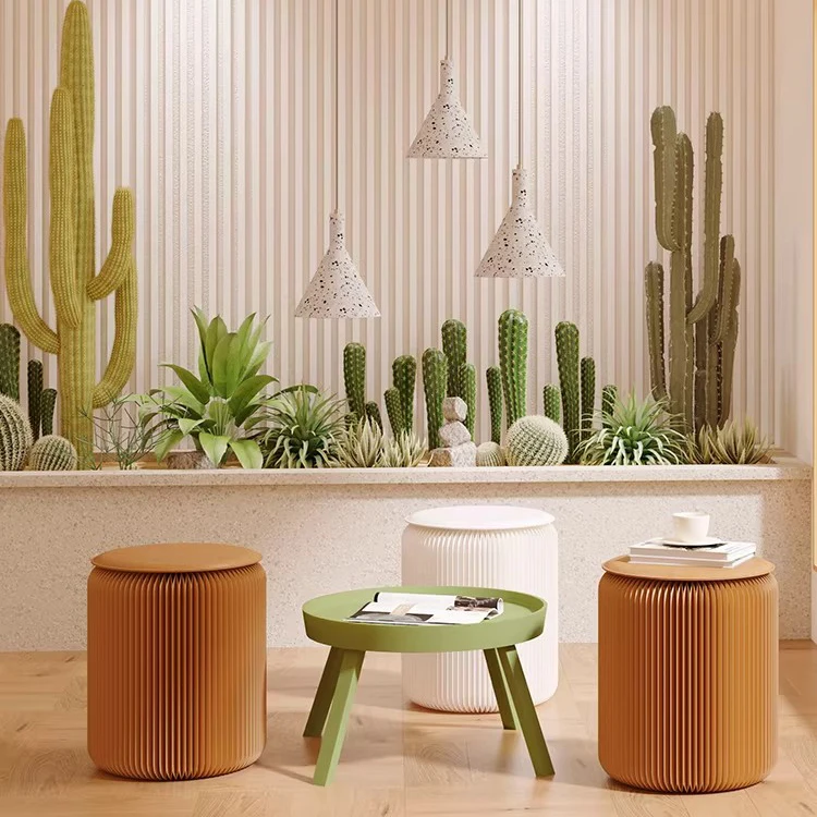 

#Shoe changing folding stool, round seat stool, small household stool, stackable portable children's low stool