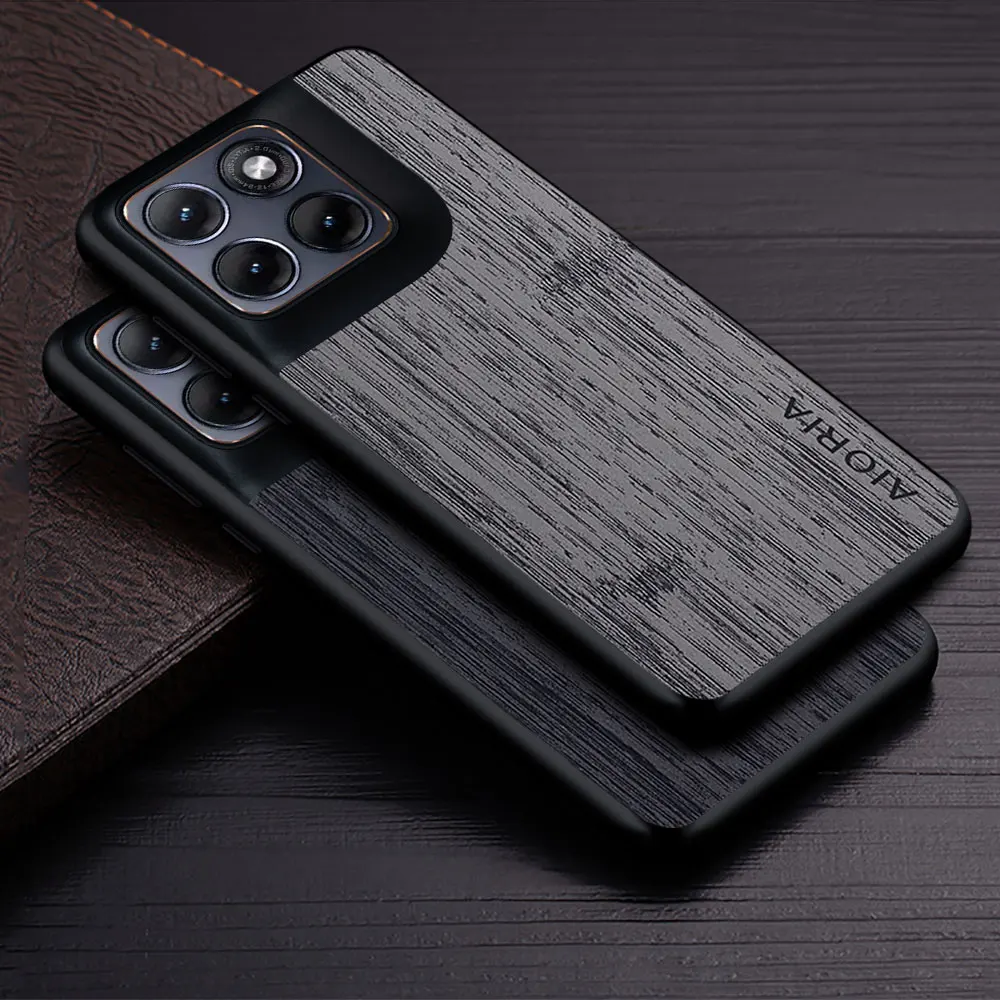 Hülle für Motorola Moto Edge 70 Fusion + Bambus-Holzmuster Leder-Handyhülle Luxus-Coque für Moto Edge 70 Fusion Case Capa