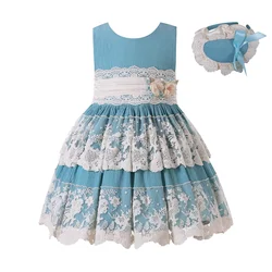 Pettigirl Summer Elegant Princess Wedding Evening Party Dresses for Young Baby Girls Childrens Bridesmaid Costumes 2 to 12 Years
