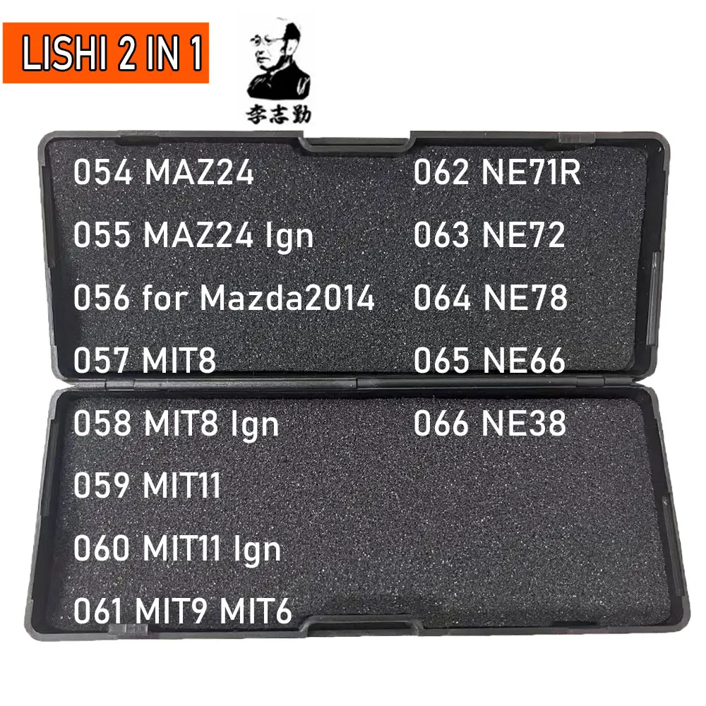 

054-066# LiShi 2 in 1 MAZ24 for MAZDA2014 MIT8 MIT11 MIT9 MIT6 NE71R NE72 NE78 NE66 ME38 Ign Locksmith Tools for All Types