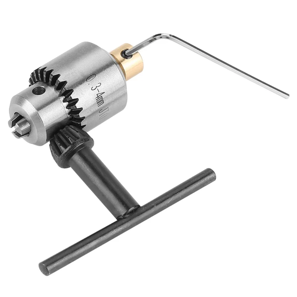 0.3-4mm Mounted Drill Chuck JTO Taper Chuck Key Mini Drill Chuck Precision Design Wrench Included Micro Drill Chuck