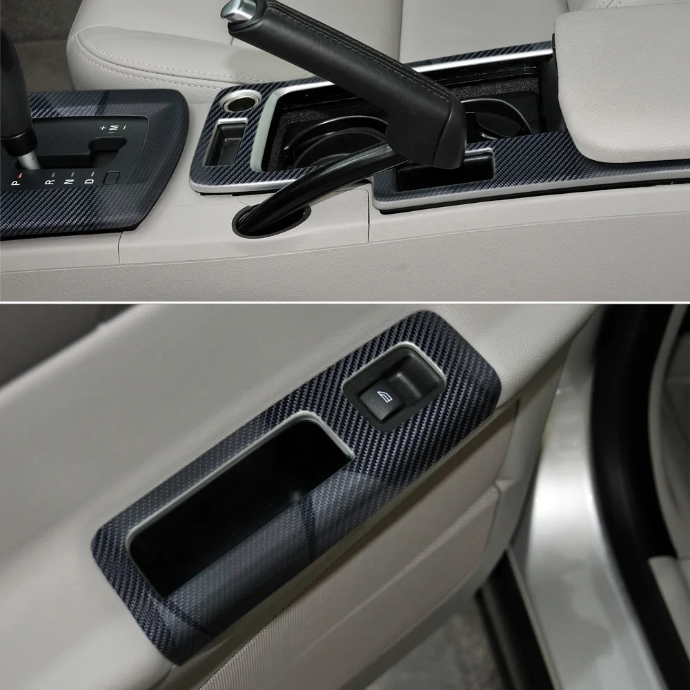 For Volvo S40 V50 C30 Car-Styling 3D/5D Carbon Fiber Car Interior Center Console Color Molding Sticker Decals Parts view 5
