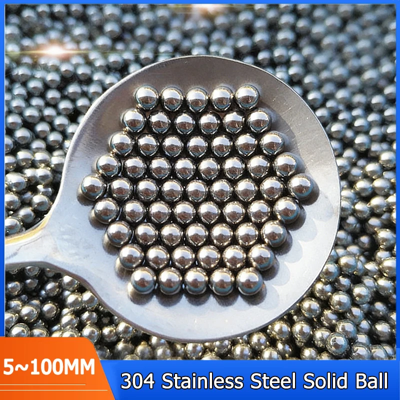 1~100pcs 5~100mm 304 Stainless Steel Solid Ball Precision Bearing Steel Small Pellet Round Smooth Roller Balls