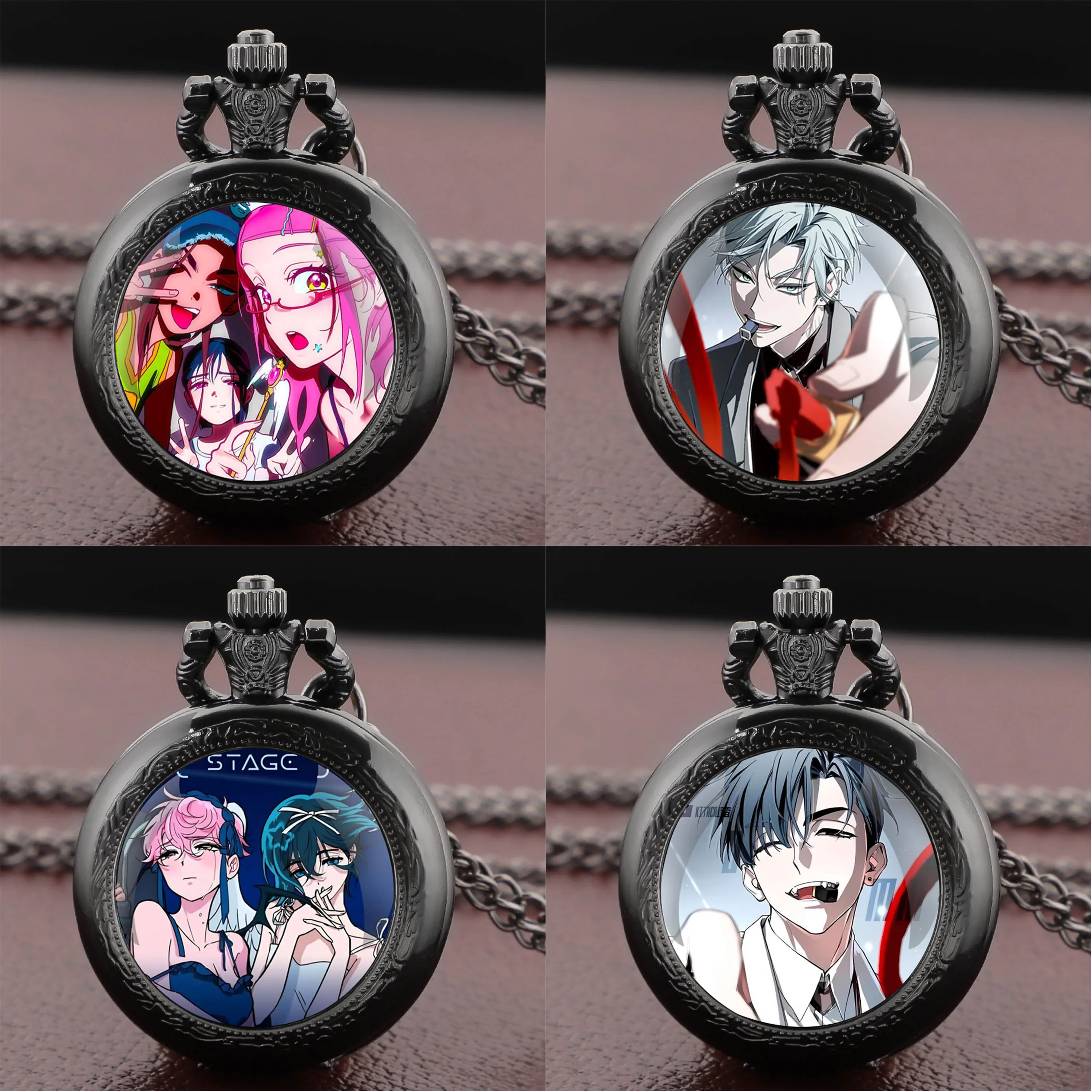 

Ожерелье для карманных часов Alien Stage Glass Dome — классический дизайн кварцевой цепочки, подарок унисекс для мужчин, женщин и детей, Relogio De Bolso