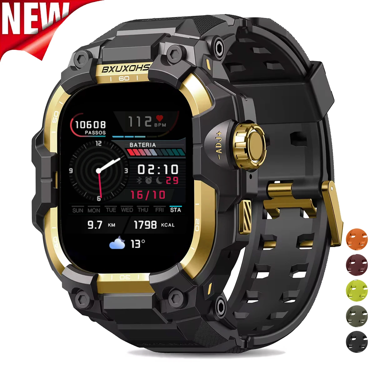 Panzerstil-Gehäuse+Armband für Apple Watch Ultra 3 2 49mm TPU Metall-Abdeckung Taktisches Band für Series 11 10 9 8 7 SE Ersatz-Kit