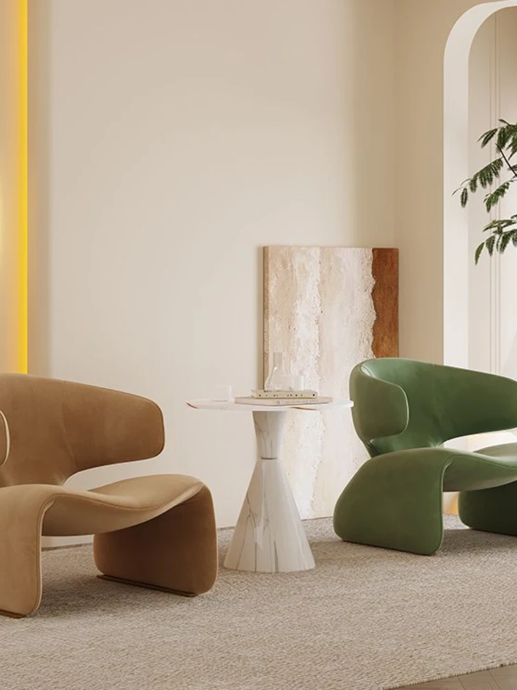 Single Sofa Light Luxury Reception Couch Arc Negotiation Table and Chair Combination Rest Area