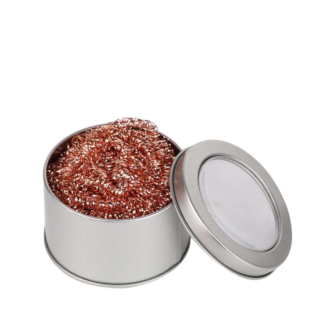 Electric Soldering Iron Head Cleaner Clean The Solder Wire Ball Solder Nozzle Nozzle Cleaner Remove The Tin Mesh Box Clean Ball