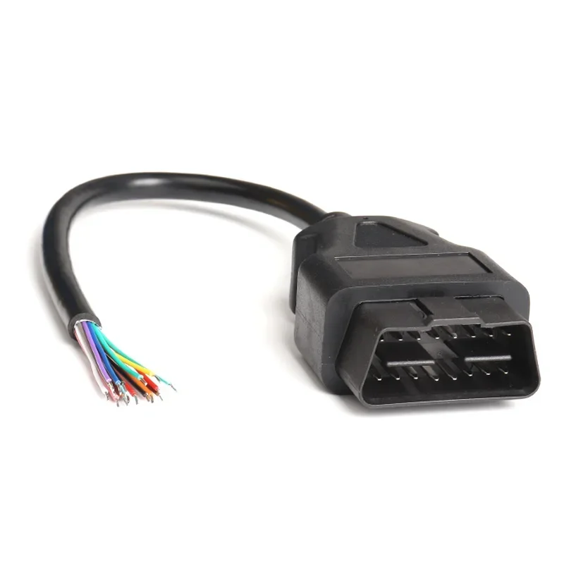 HighQuality OBD2 16 Pin Male to Open Connector ELM327 OBD2 Car Scanner Diagnostic Extension Cable Opening Line OBD 16pin Cord