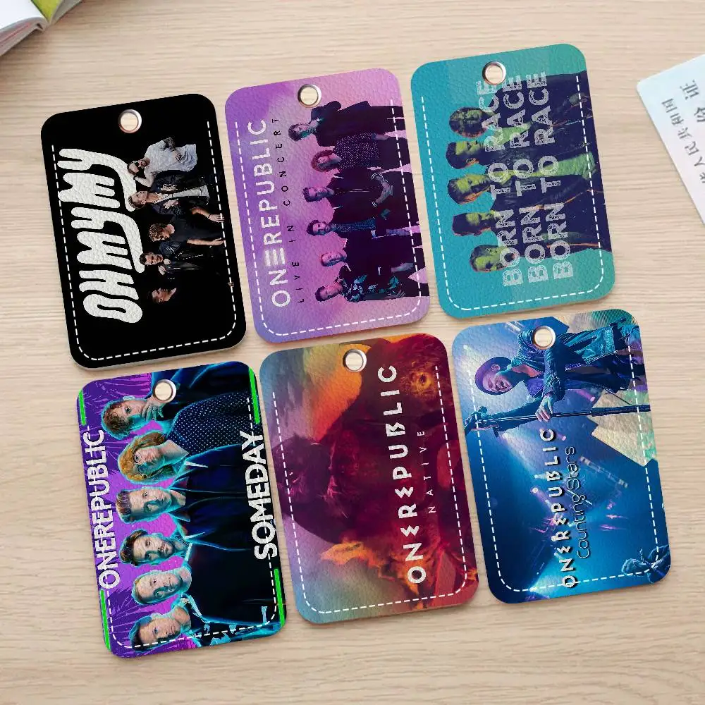 Pop Rock Band O-Onerepublic Rectangle Keychain Card Holder, Badge Credit Card Holder, Student ID Card Holder, Bus Cards Cover