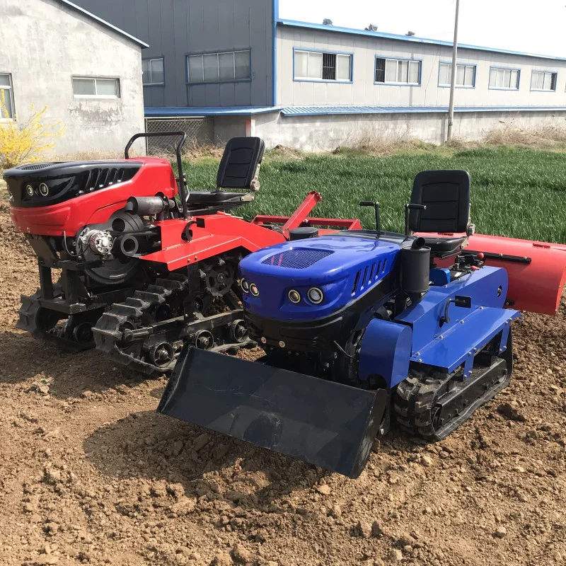 Ride Type Rotary Cultivator Crawler Trencher for Weeding Agricultural Farm Tools and Equipment Multi-function Garden Cultivator