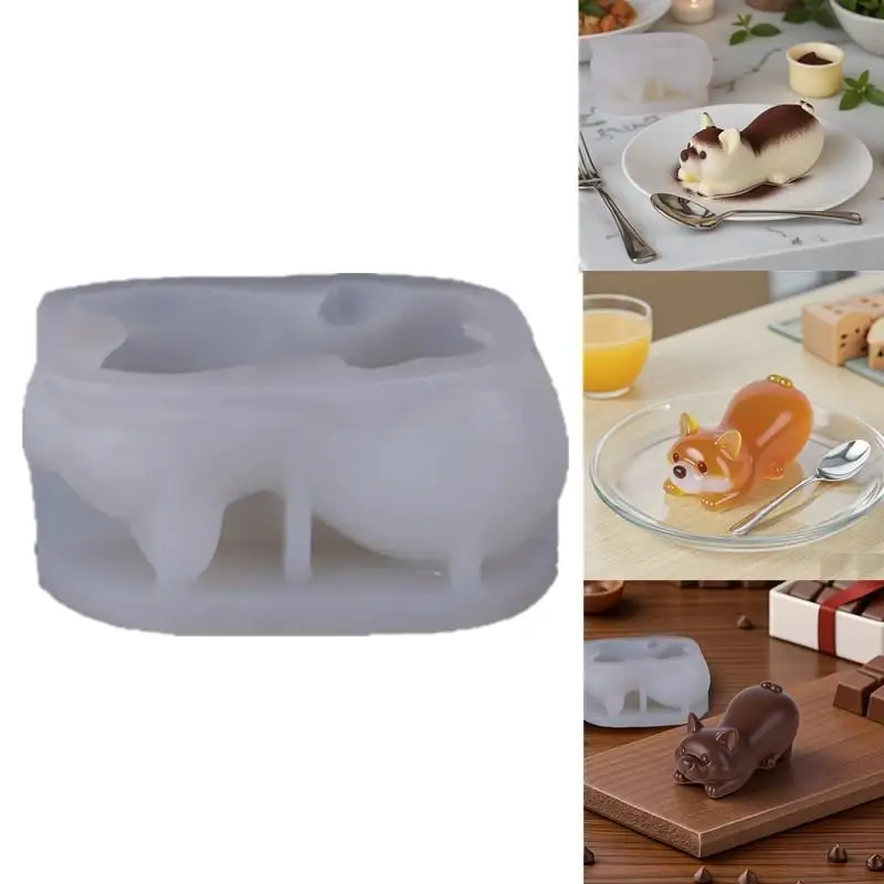 

1Pc Cute Cartoon Corgi Silicone Mold for Mousse Cake DIY Milk Jelly Chocolate Ice Cream Dessert Baking Tool