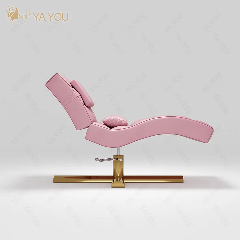 Eyelash Extension Spa Massage Bed With Metal Frame Synthetic Leather Upholstery Adjustable Height Beauty Salon Treatment Table
