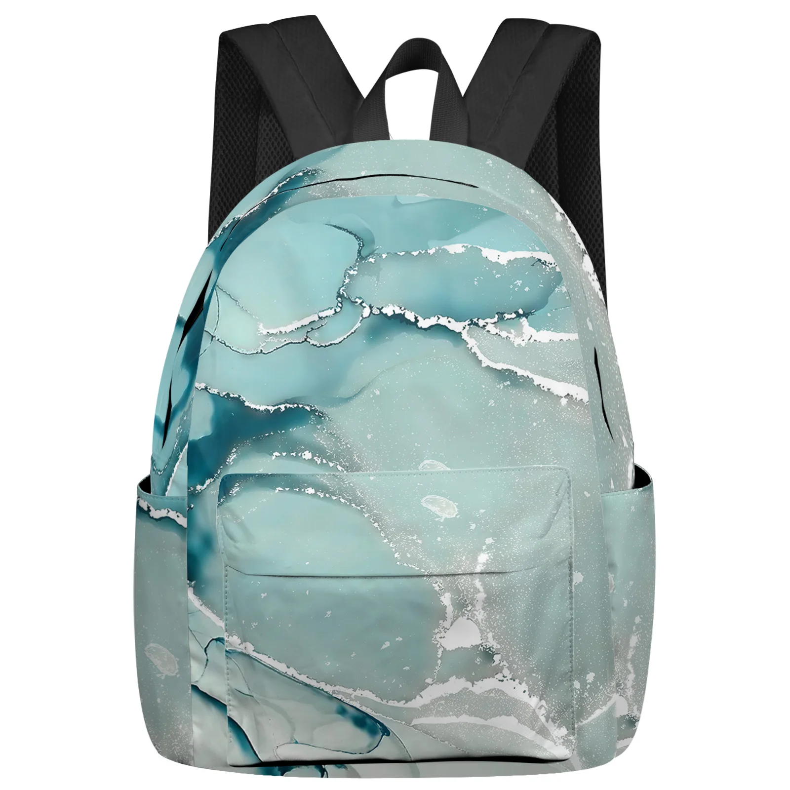 

Marble Aqua Feminina Backpacks Teenagers Student School Bags Laptop Custom Backpack For Men Women Female Travel Mochila