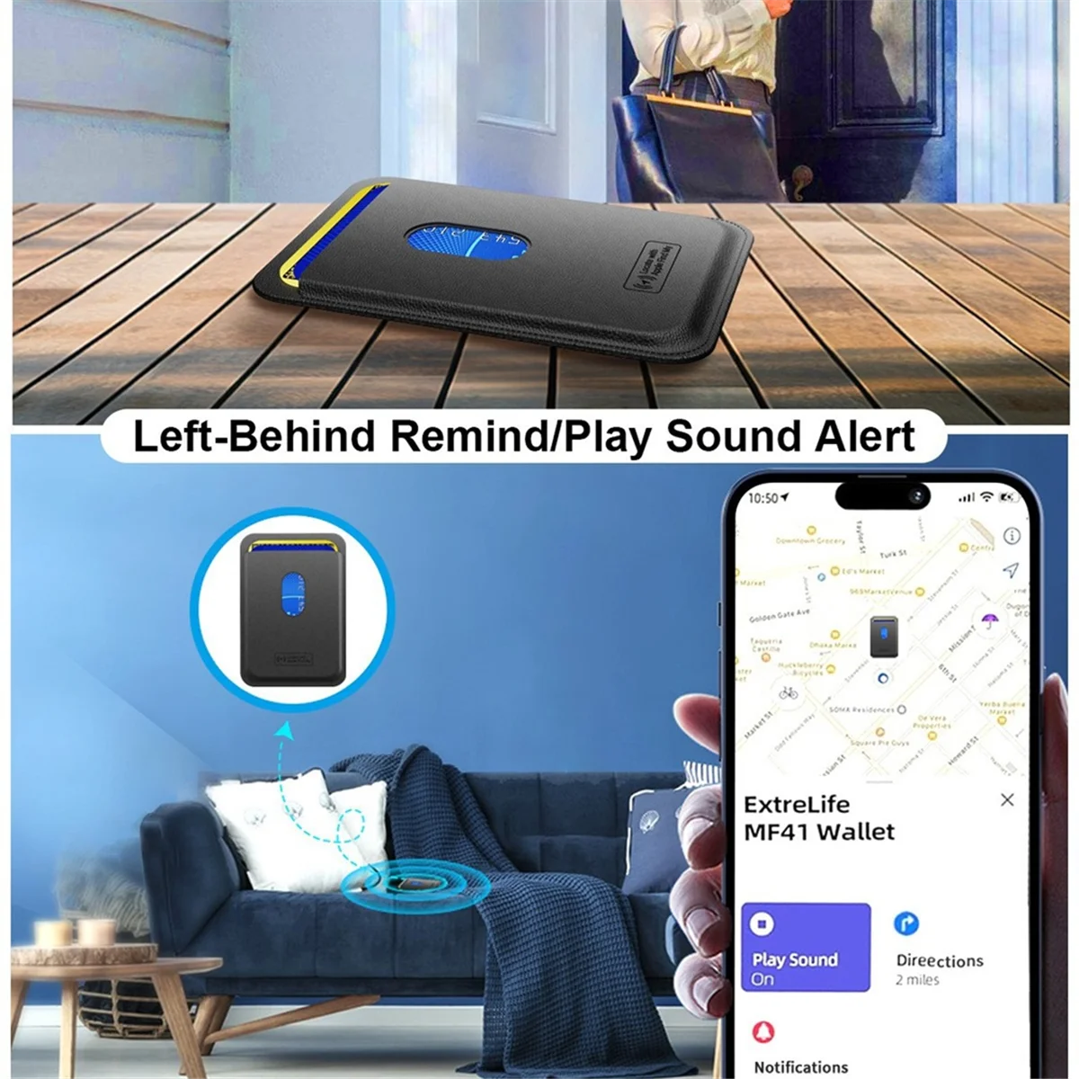 Magsafe Wallet Find My Built-In Find für iPhone 12/13/14/15/16JAS