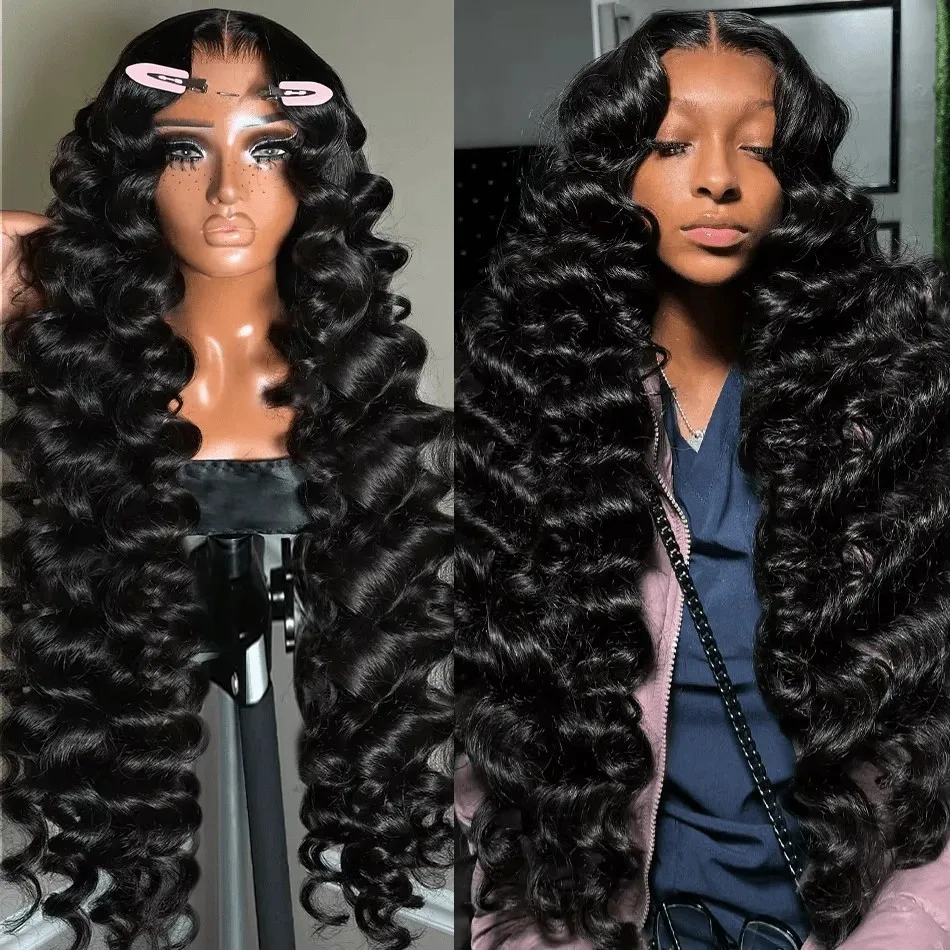 

Loose Waves Wig Human Hair 13x6 Hd Lace Frontal Wig 250 Density Breathable 30 40 Inch Brazilian Curly Body Wave Human Hair Wigs