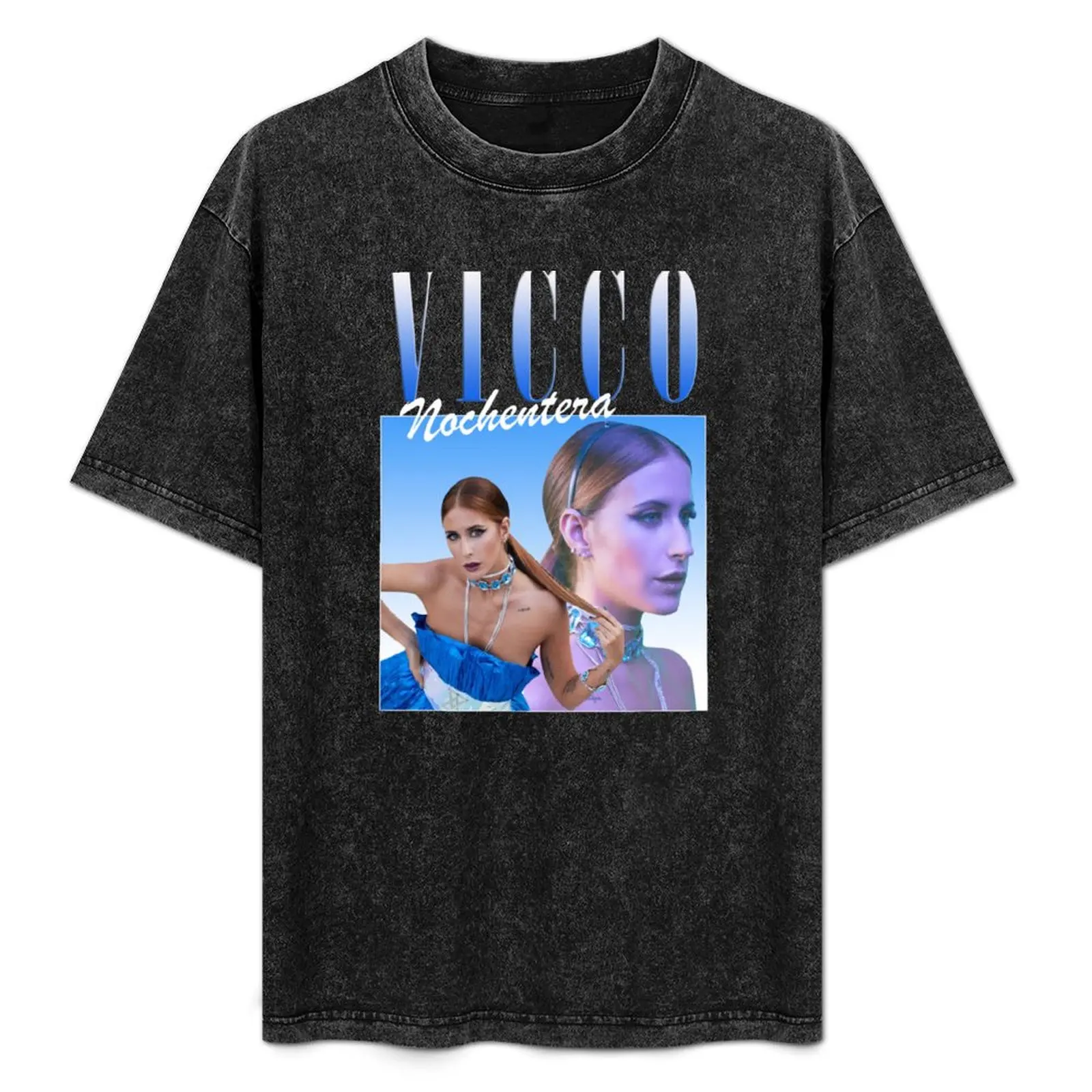 

Vicco Nonchentera Benidorm Fest 2023 Vintage Retro 90s T-Shirt Basic Simple Design Short Sleeve Shirt