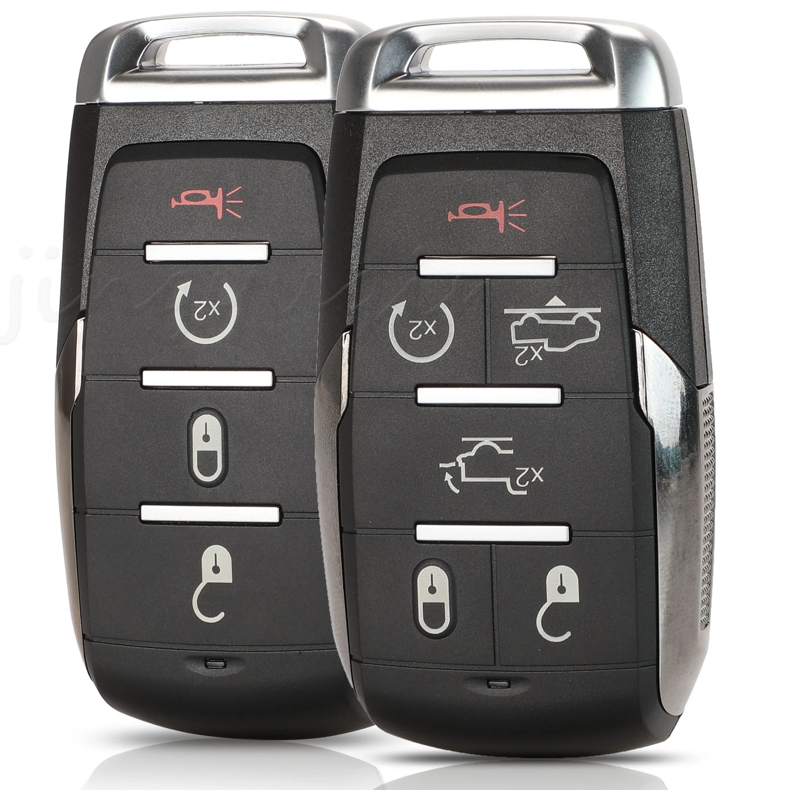 jingyuqin 4/6 Buttons Smart Remote Car Key Shell Case For Chrysler For Ram 1500 New Off-Road 2019 2018 2010 Fob