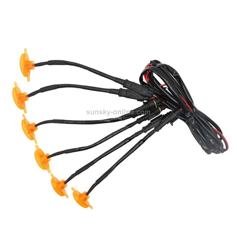 DC12V/6W is suitable for Ford Raptor F150 17-19 models, car one-to-6 middle net light LED warning light