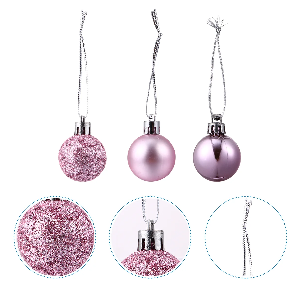 

48 Pcs Christmas Balls Tree Spheres Decorations Mini Hanging Ddornment Decorative Gadgets