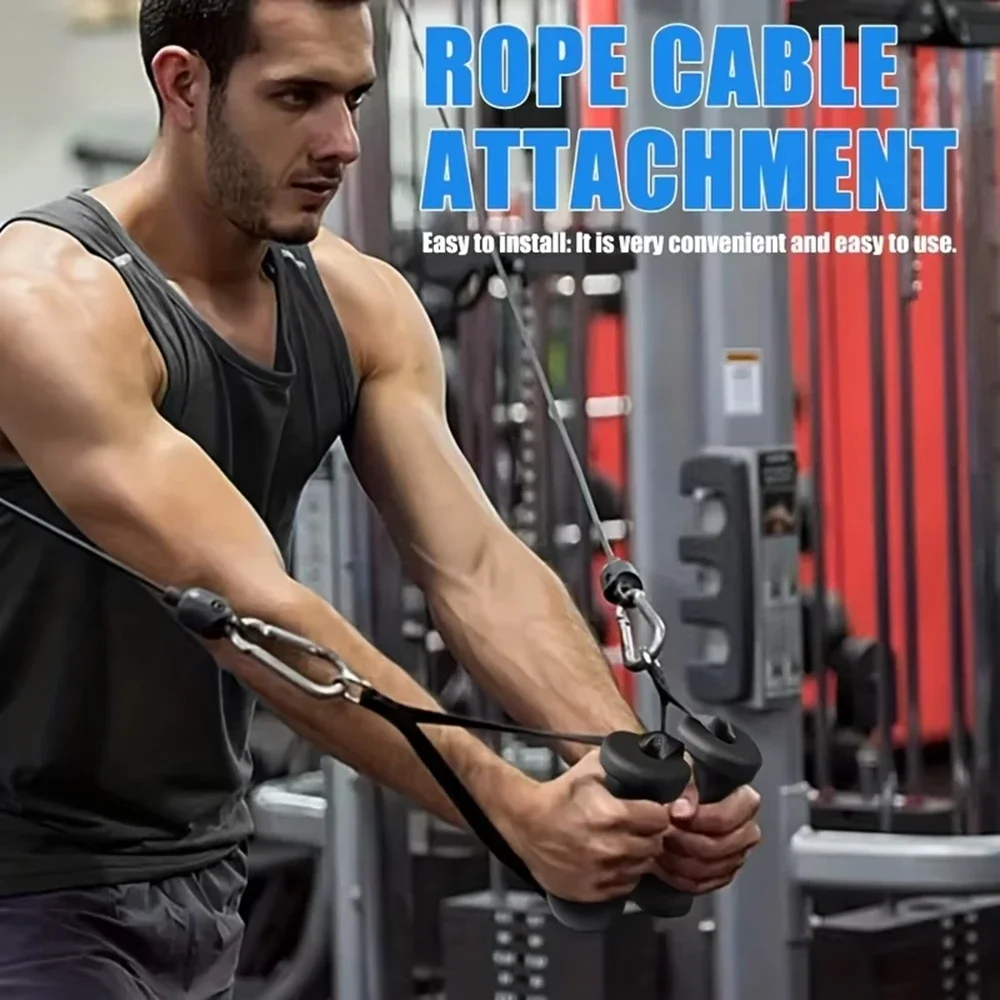 Heavy-Duty Cable Machine Handles - Ergonomic Attachments for Resistance Bands & Strength Training, Professional Workout Gear