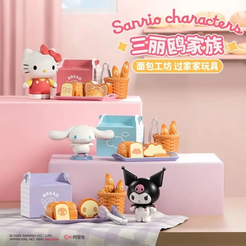 

Sanrio Pretend Play Hello Kitty Melon Heifer Cinnamoroll Children's Happy Refrigerator Mini Toys Miniature Reproduction