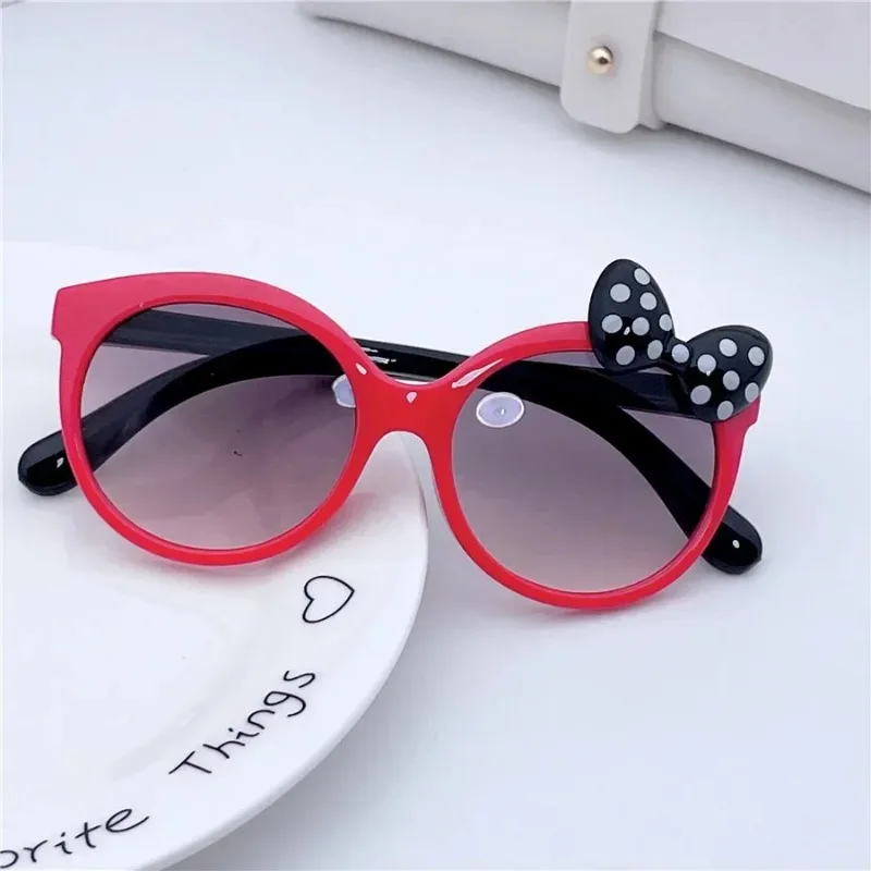 Children Trendy Cute Sunglasses Candy Colors Shiny Bowknot Sun Glasses UV400 Eyewear for Girls and Boys