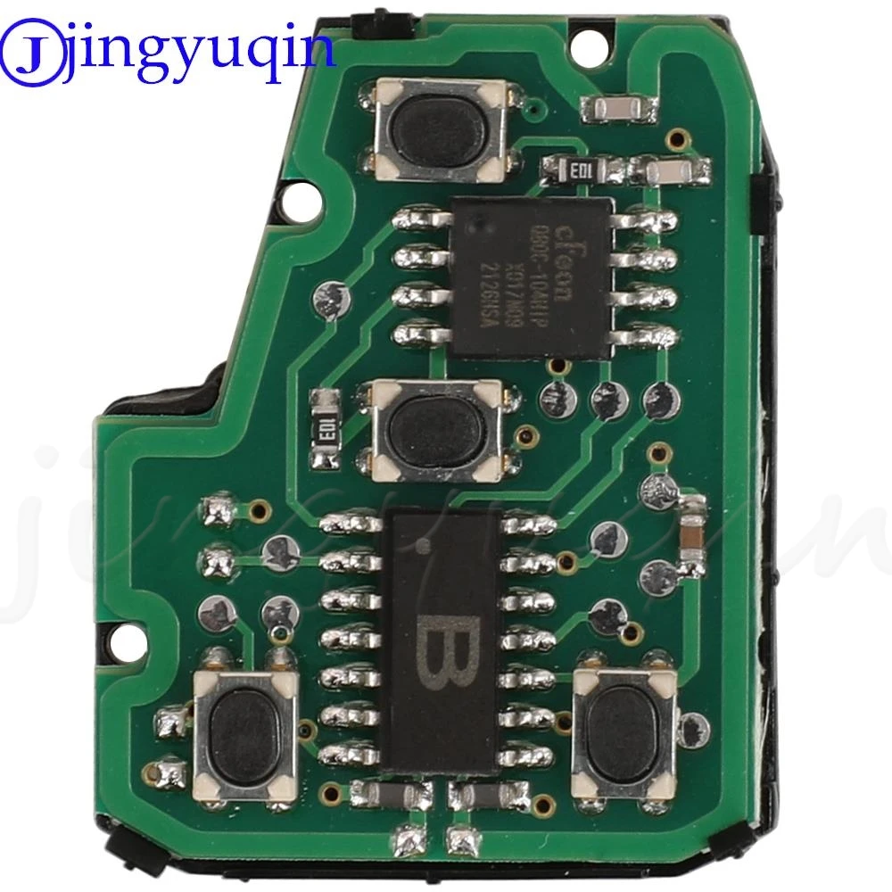 Jingyuqin B51TE / B71TH 314.3MHZ zdalny kluczyk gumowy przycisk Pad dla Toyota CHR VITZ YARIS Camry Corolla AQUA 89070-52D70