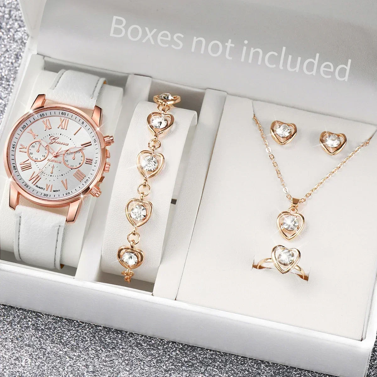 2026 Fashion Versatile Belt Watch Fake Three Eyes Classic Tri Color Optional Women's Watch Set