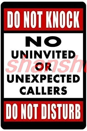 Do Not Knock No Uninvited or Unexpected Callers Vintage Style Metal Sign Iron Painting for Indoor & Outdoor Home Bar Co 7855