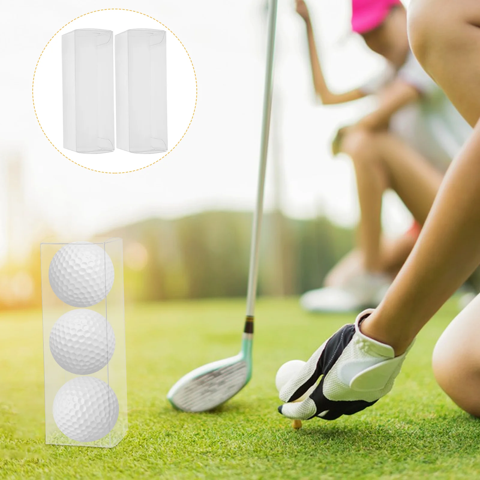 Golf Portable Golfs Case Small Display Carrying Clear Containers Holder Displaying