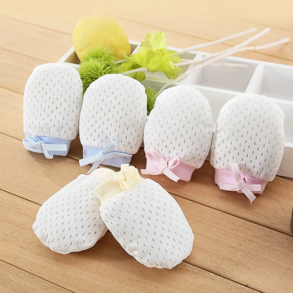 

6Pair Anti-Scratch Newborn Gloves Cotton Breathable Fashionable Infant Hands Protector Soft Stretchy Baby Anti Grasping Gloves