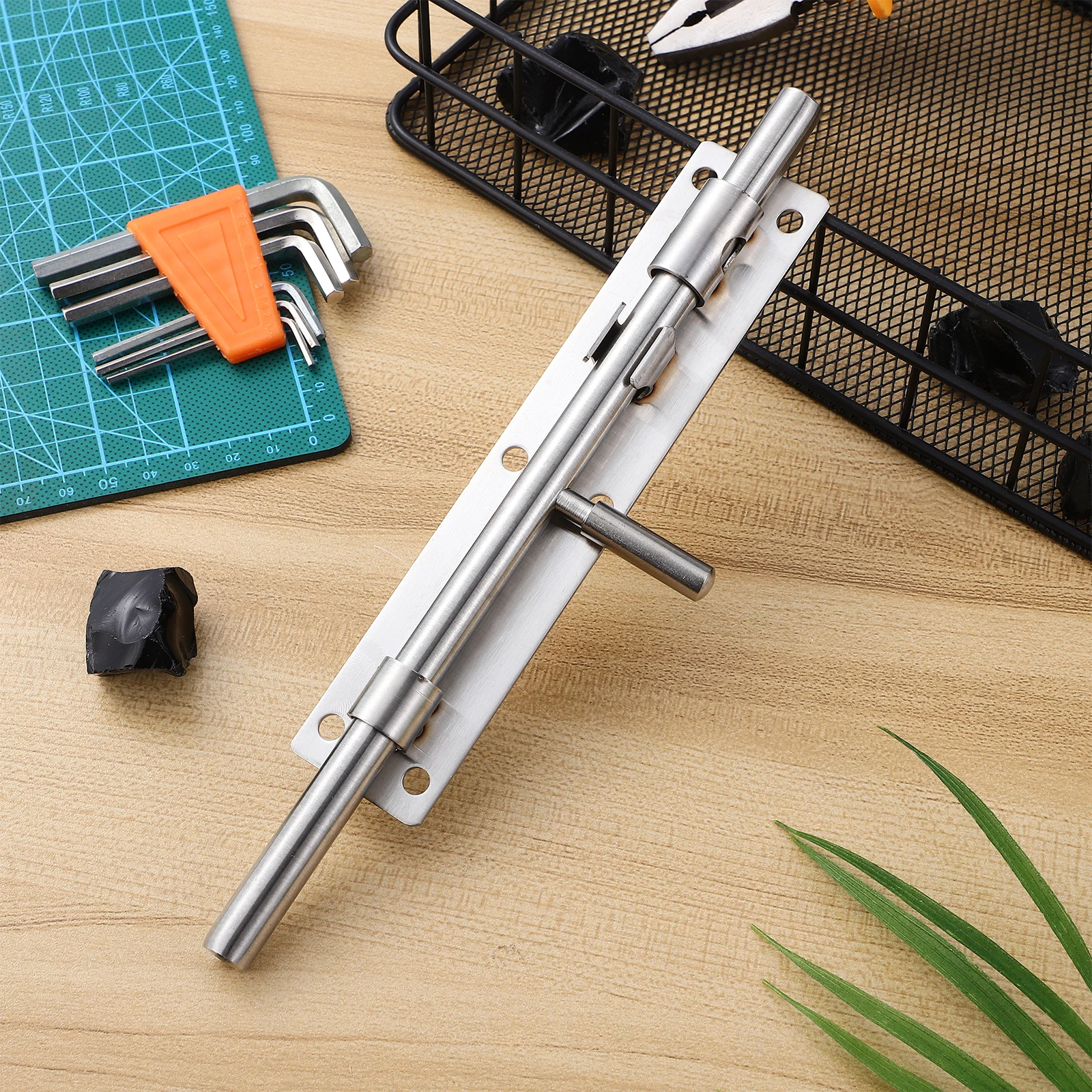 

Stainless Bolts Heavy Duty Slide Latch Fence Gate Cane Lock Gate Hardware Hardware Barn French Door Lock Latch Shed