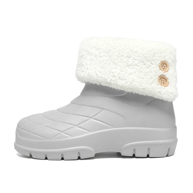 Zapatos de invierno para hombre y mujer, botas de nieve, zapatillas de deporte de algodón informales de alta calidad, suela gruesa de felpa, ropa cálida de cuero grueso