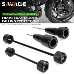 Z650 Frame Slider Crash Protector For KAWASAKI NINJA 650 Z 650 RS 2017-2025 Motorcycle Rear Front Wheel Axle Slider Protection