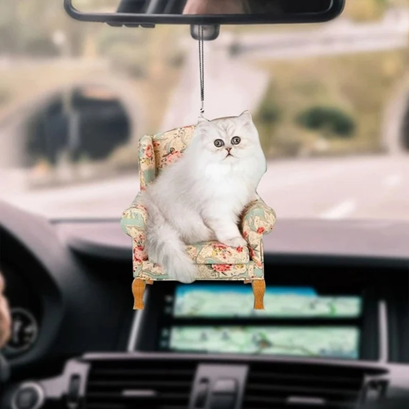 

Car Pendant Creative Cute Cat Rearview Mirror Pendants Car Interior Decoration Kawai Car Interior Accessories Auto Supplies
