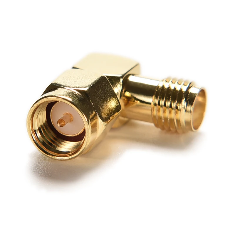 SMA Male To SMA Female Jack RF Adapter Connector Plug 90 Degree Right Angle Gold-F(x)