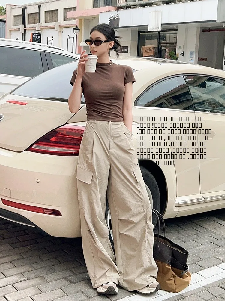 

Meiyang Hyden Balloon Wide Leg Workwear Pants Outdoor Mountain System Nylon ket High Waist Long Trousers Casual Pants