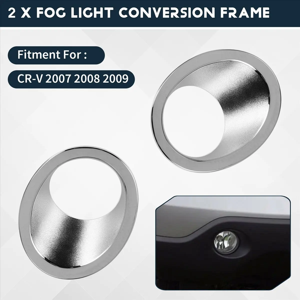 Mega Sale For Honda Cr-V Crv 2007 2008 2009 Front Bumper Fog Light Trim Rim Lamp Cover Cap Car Styling Reflective Sticker Kit A
