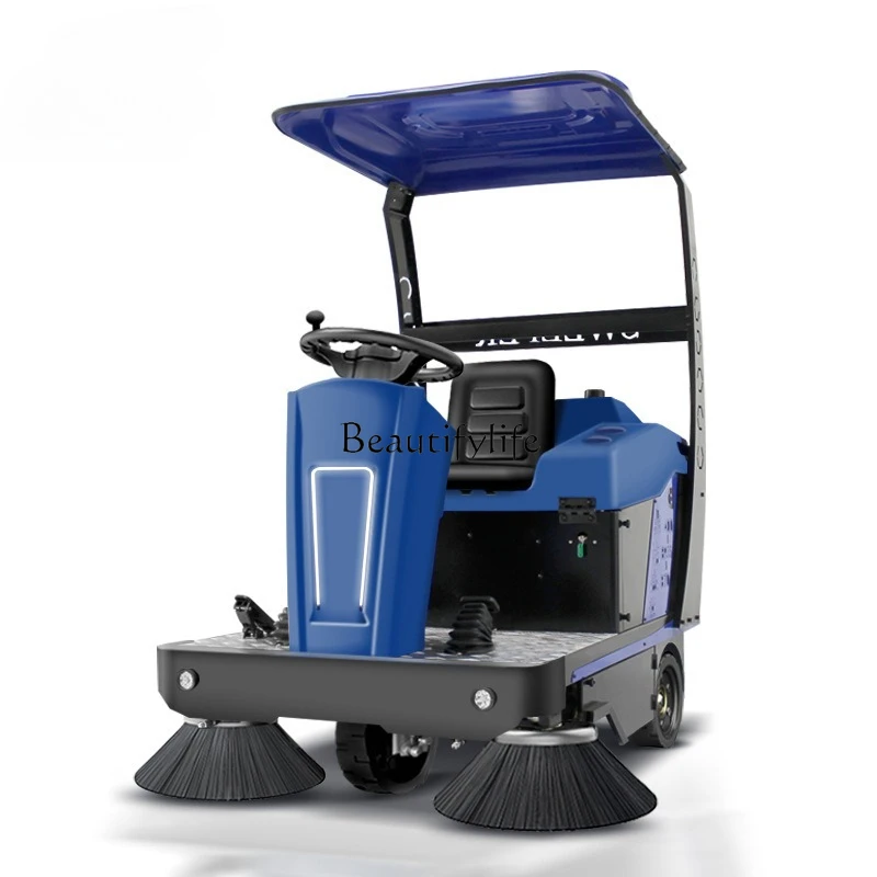 3Commercial Sanitation Dust Sweeper Property Road Semi-Closed Driving Sweeper