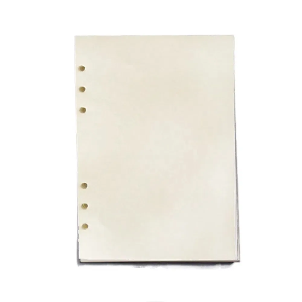 80Sheets A5 A6 A7 Loose Leaf Refill Paper 6 Hole Liner Grid Lattice Inner Refill Spiral Binder Paper Paper Stationery