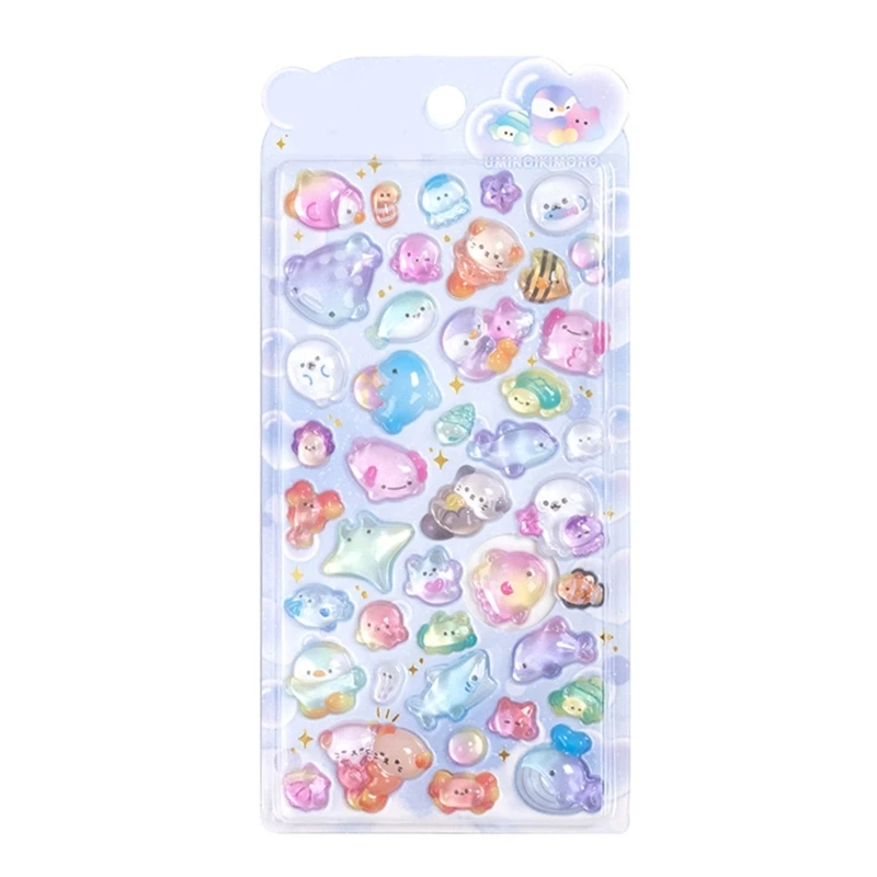 

Cartoon Resin Sticker 3D Animal Sticker for Scrapbooking Journals Phone Case Water Bottle Pen Case Laptop Snowboard