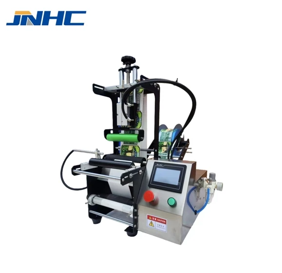 Paper Label Sticking Machine for Glass Wine Round Bottle Packing Slitting Equiment Round Labeling Machine Sticker Applicator