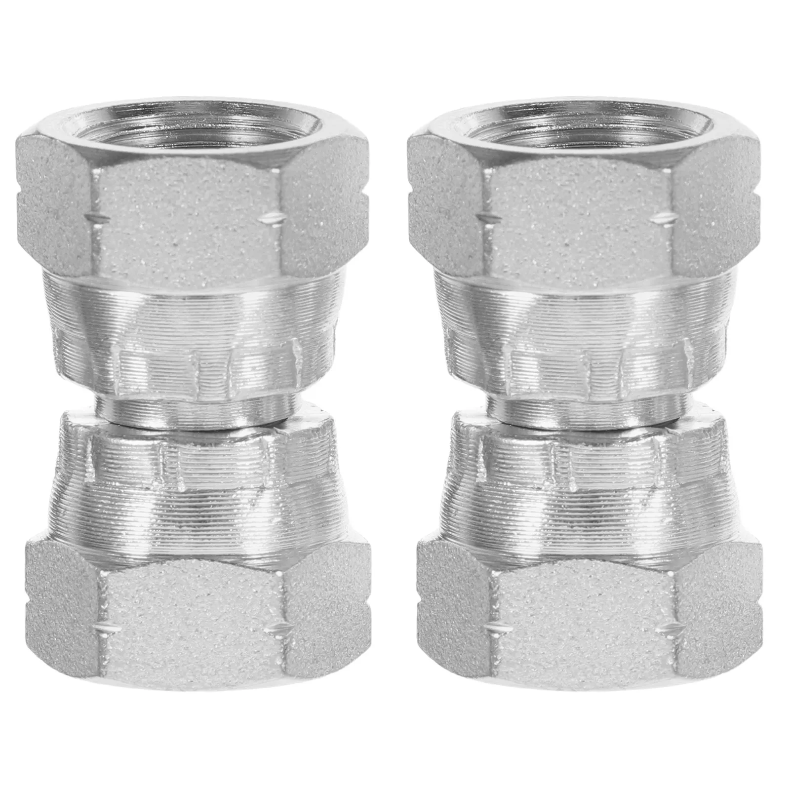 2Pcs Hydraulic Female to Female Equal Swivel Joint Adapter Connector Stainless Steel Bsp 3 8 Inch Hydraulic Equipment Connector
