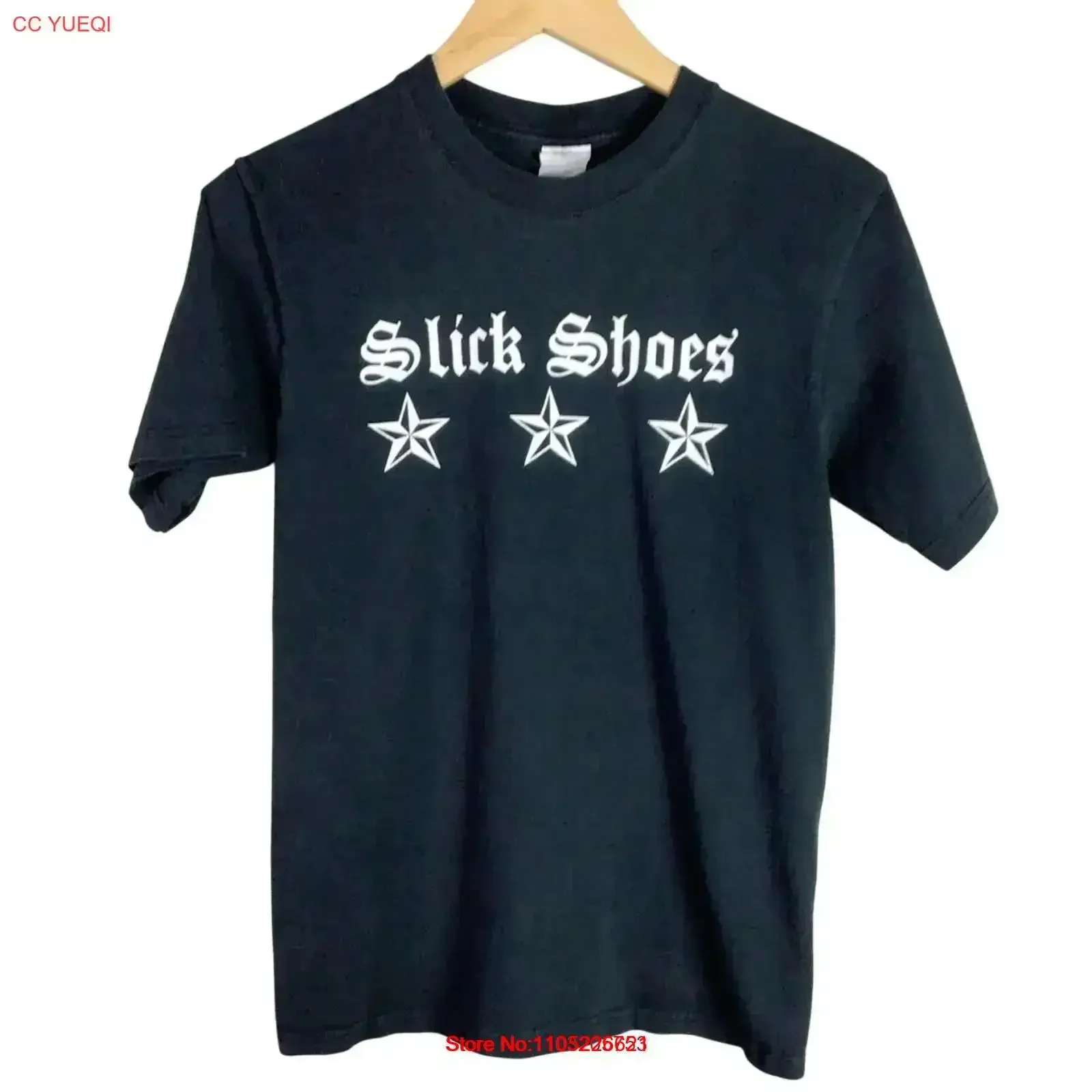 Vintage Slick Shoes Tooth Nail Punk Band T Shirt Black Small Washed homme Casual Comfortable graphic streetwear vintage Washed